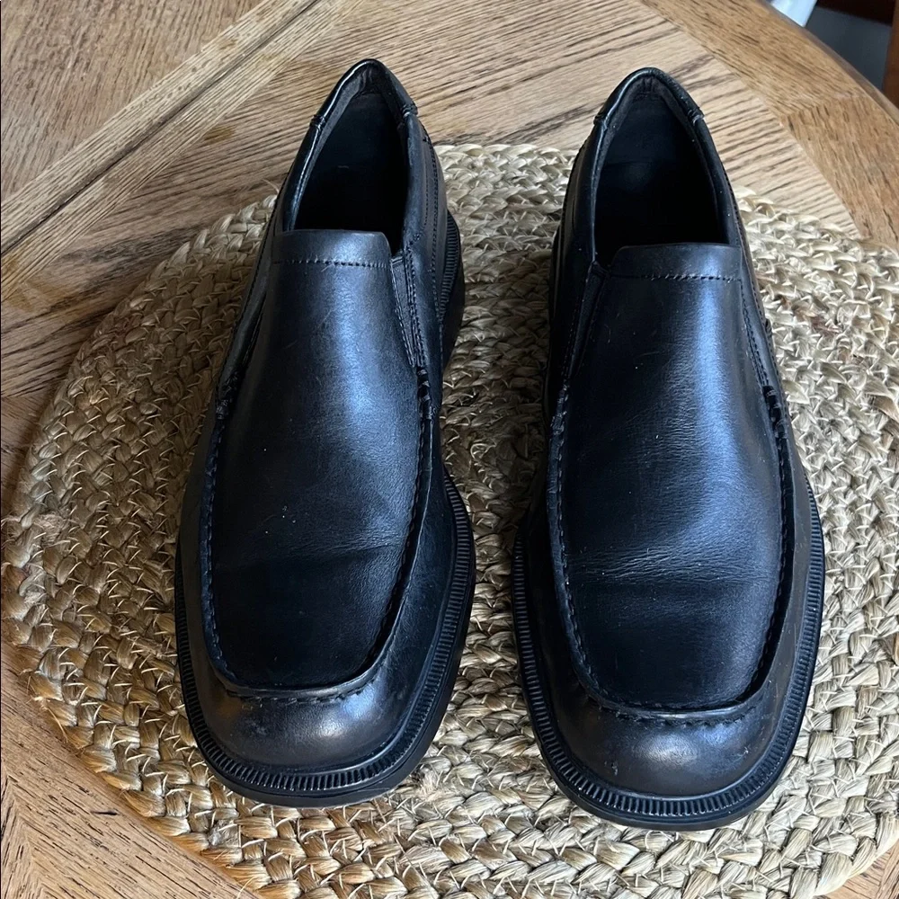 Rockport Men's Black Leather Loafers size 7 W